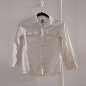 Old Navy Light Tan Button Down Shirt Size 6/7